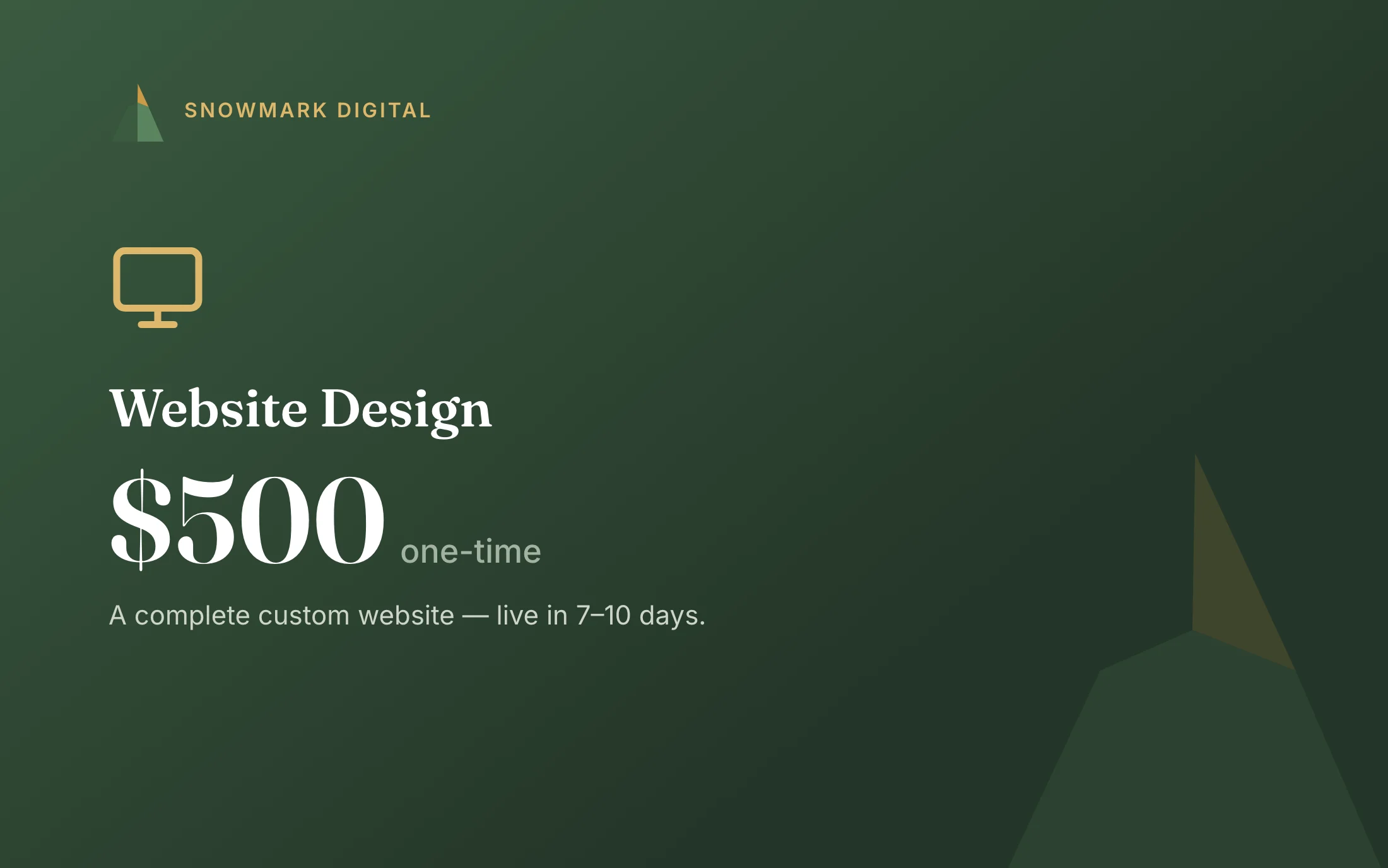 SnowMark Digital website design service